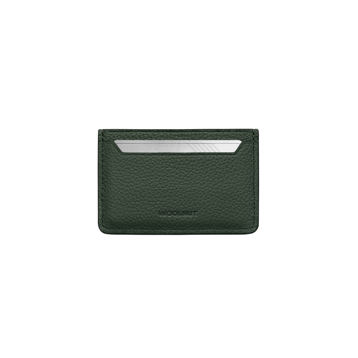 Woolnut Leather Card Holder - Green