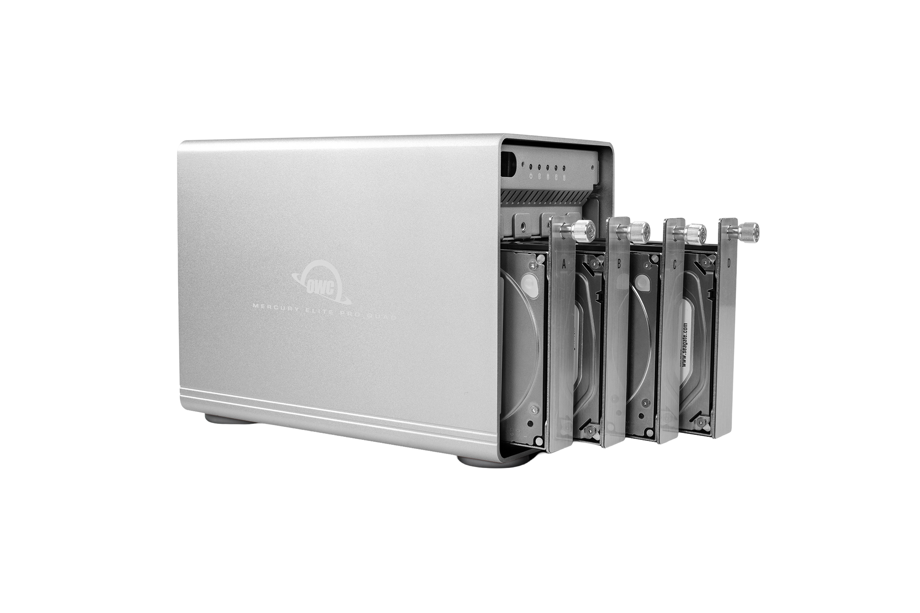 24TB HDD OWC Mercury Elite Pro Quad 4-Drive Storage Solution with USB3.1 Gen2 Chipset with USB-C Port and SoftRaid XT - Discontinued