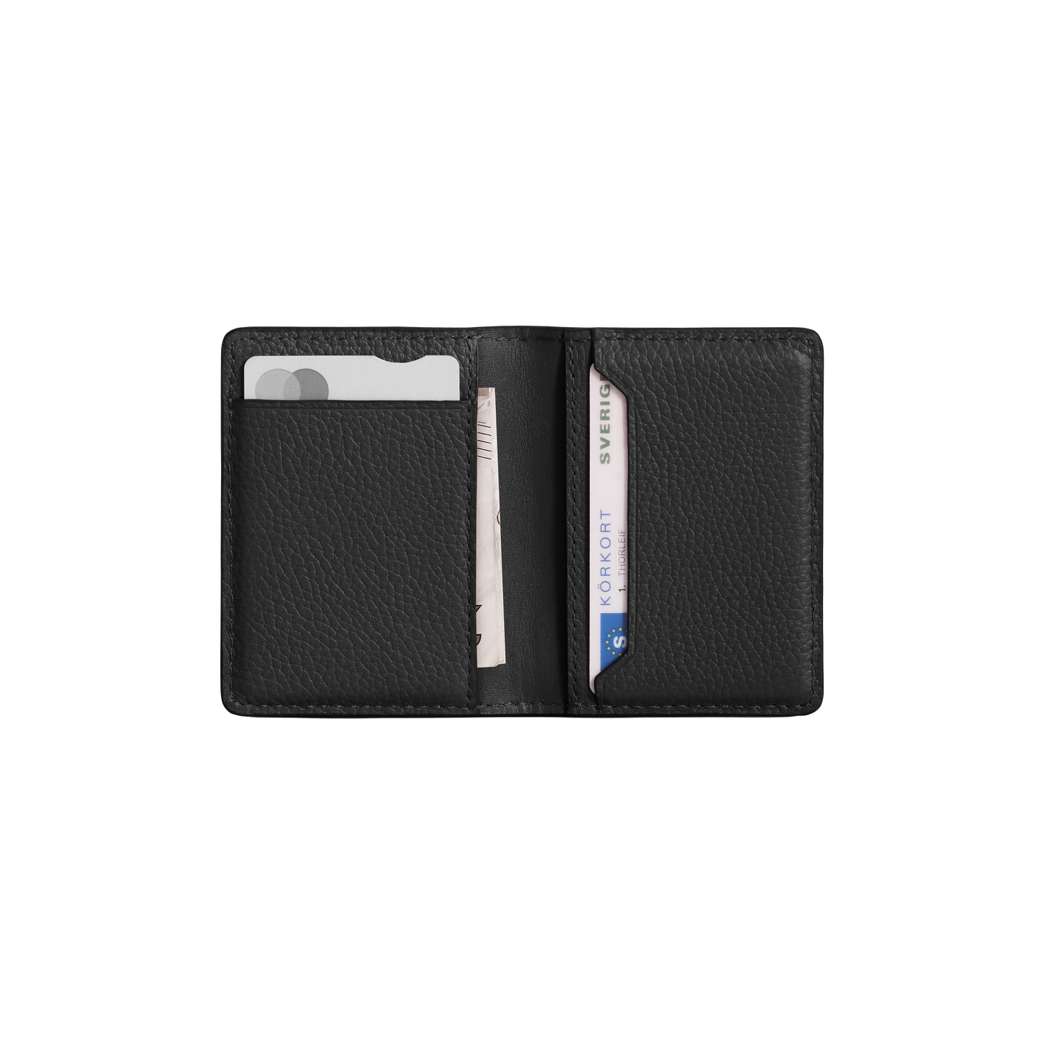 Woolnut Leather Wallet - Black