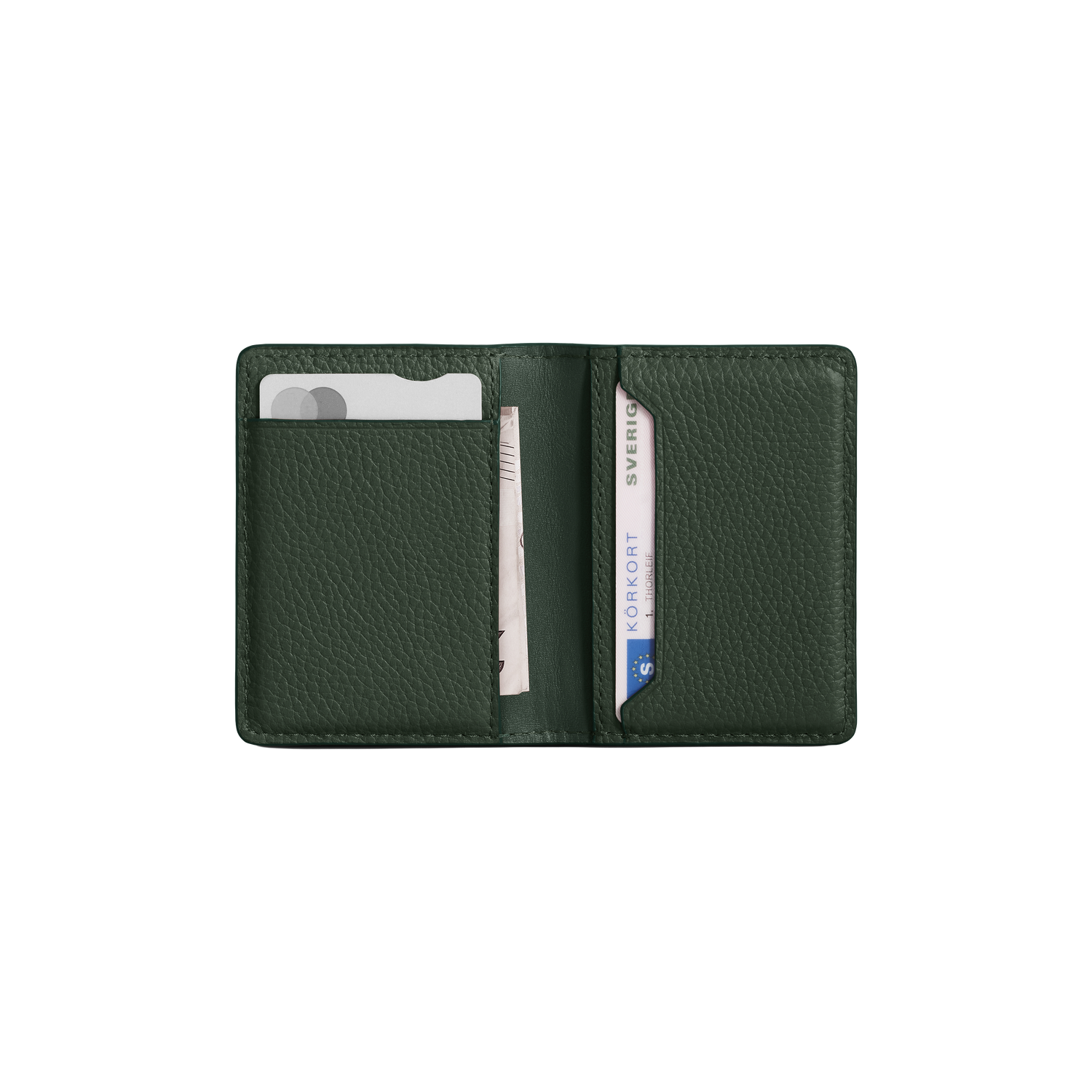 Woolnut Leather Wallet - Green