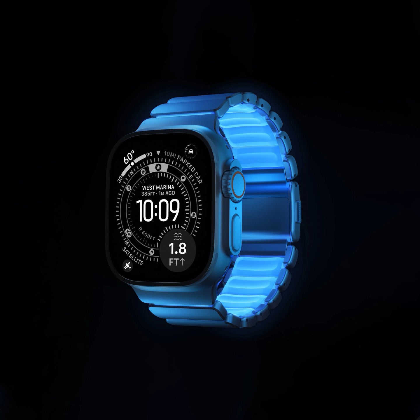 Stratos Band Icy Blue Glow