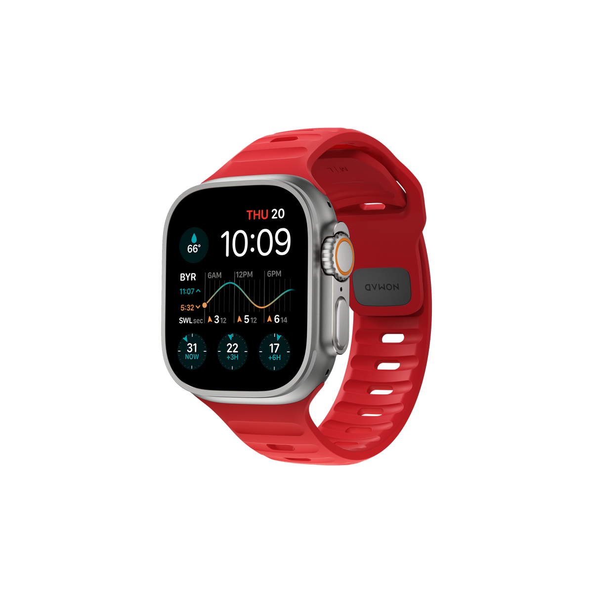 Nomad Sport Band - 46/49mm - Night Watch Red