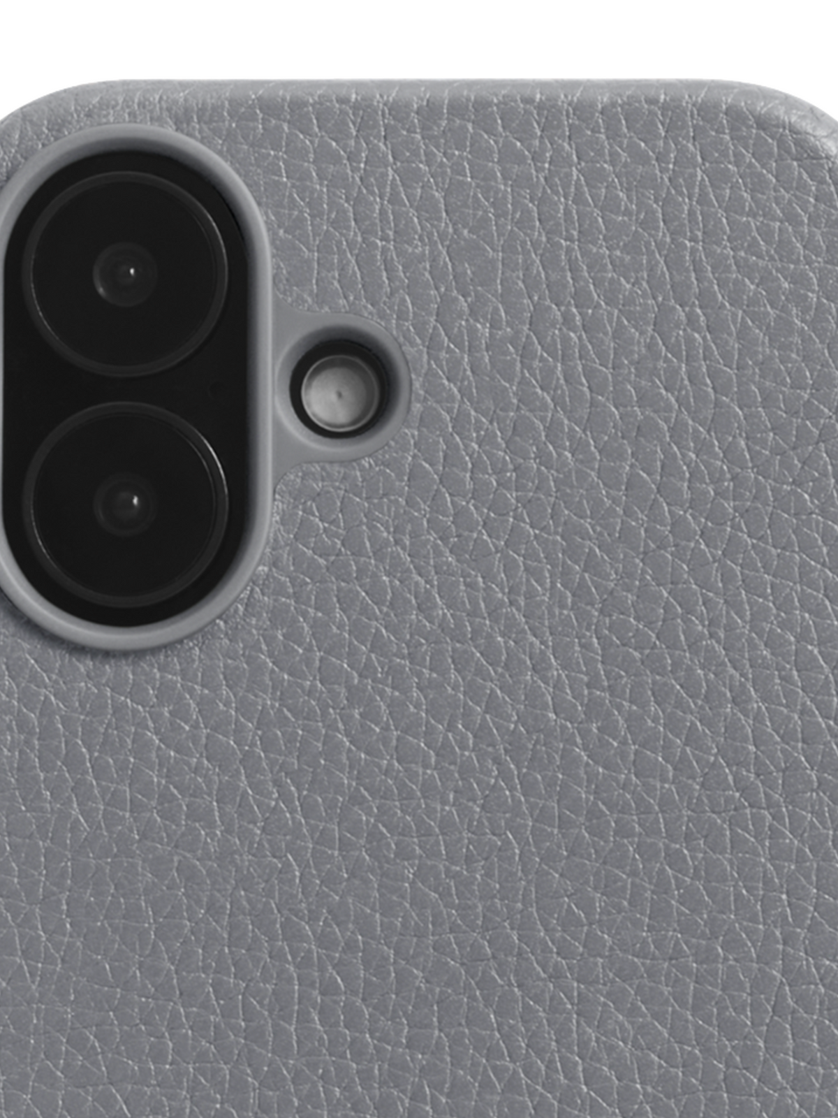 Woolnut Leather Case for iPhone 16 - Grey