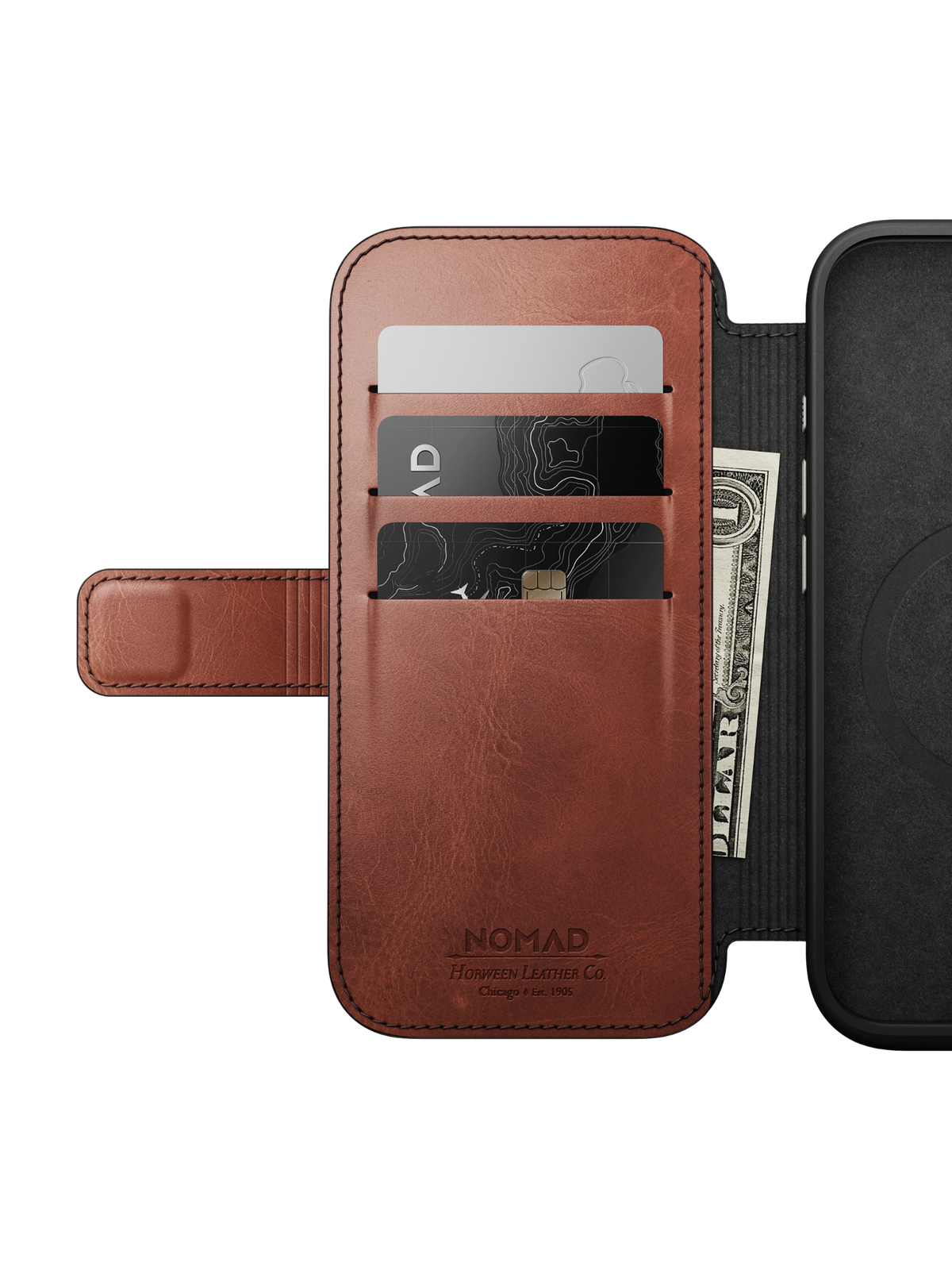 Nomad Modern Leather Folio with Horween Leather for iPhone 16 Pro - Olde Dublin - Limited Edition