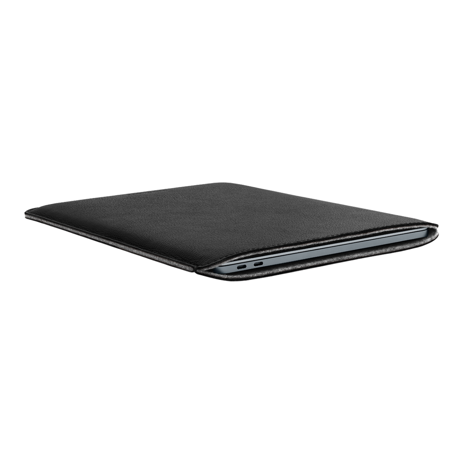 Woolnut Leather Sleeve for 13" MacBook Air - Black